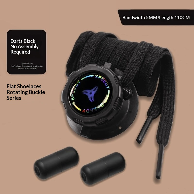 Rotation Bouton Shoelaces Pour les gens paresseux Pas besoin d'attacher la boucle de chaussure