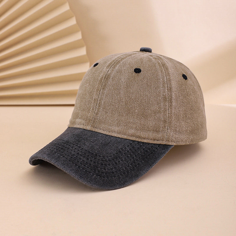 Casquette ronde réglable multicolore avec finition lavée
