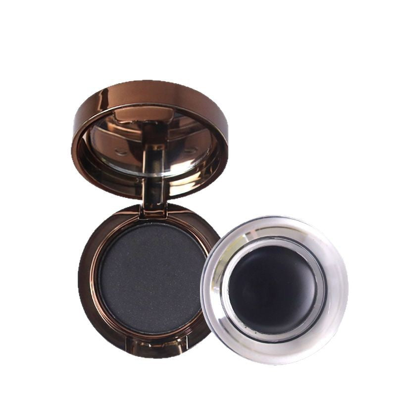 Imperméable à la sueur et à l'épreuve des boues Eyeliner 2 en 1 double couleur et gel de sourcils