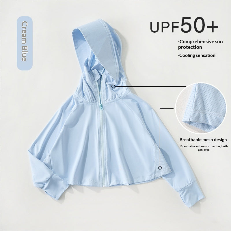 Ice-silk Respirant Enfants Vêtements protecteurs du soleil