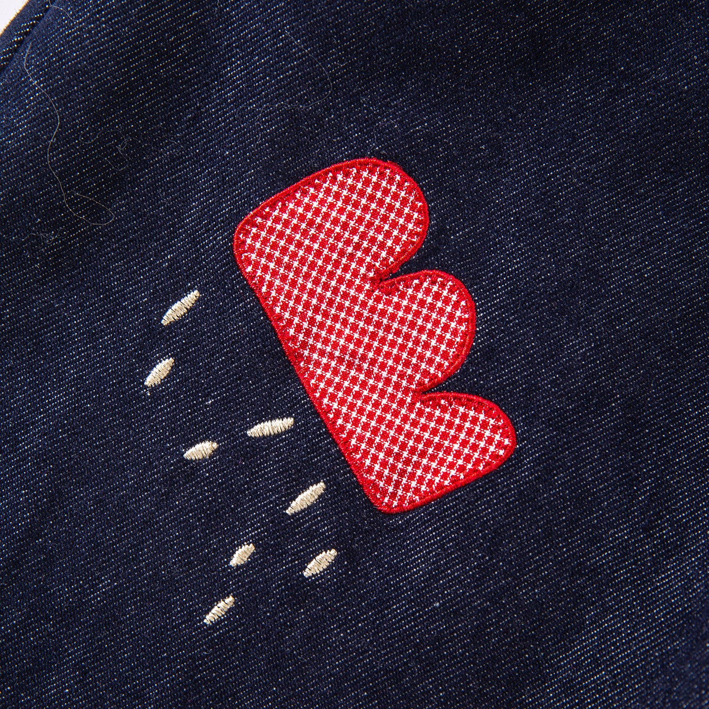 Lettre Broderie large Jambe droit Pantalons de coton Pantalons Printemps Automne