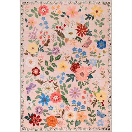 Rug vintage de style américain pour le salon non-dérapant et résistant aux taches