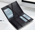 Porte-cartes en cuir véritable de grande capacité