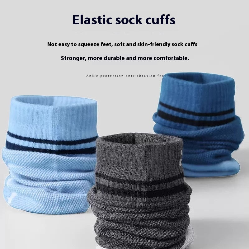 Mesh Respirant Couleur Solide Polyester Coton Court Tube Massage Pied lit Chaussettes Athlétiques