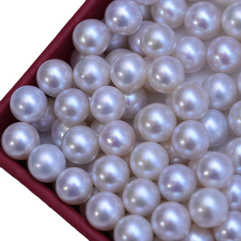 White Perfect Circle Strong Light Fine Micro Flaw Perle Bare Pearl presque impeccable