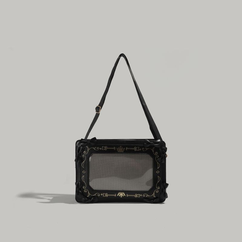 Sac transdermique monoplace Retro Transparent Petit sac carré