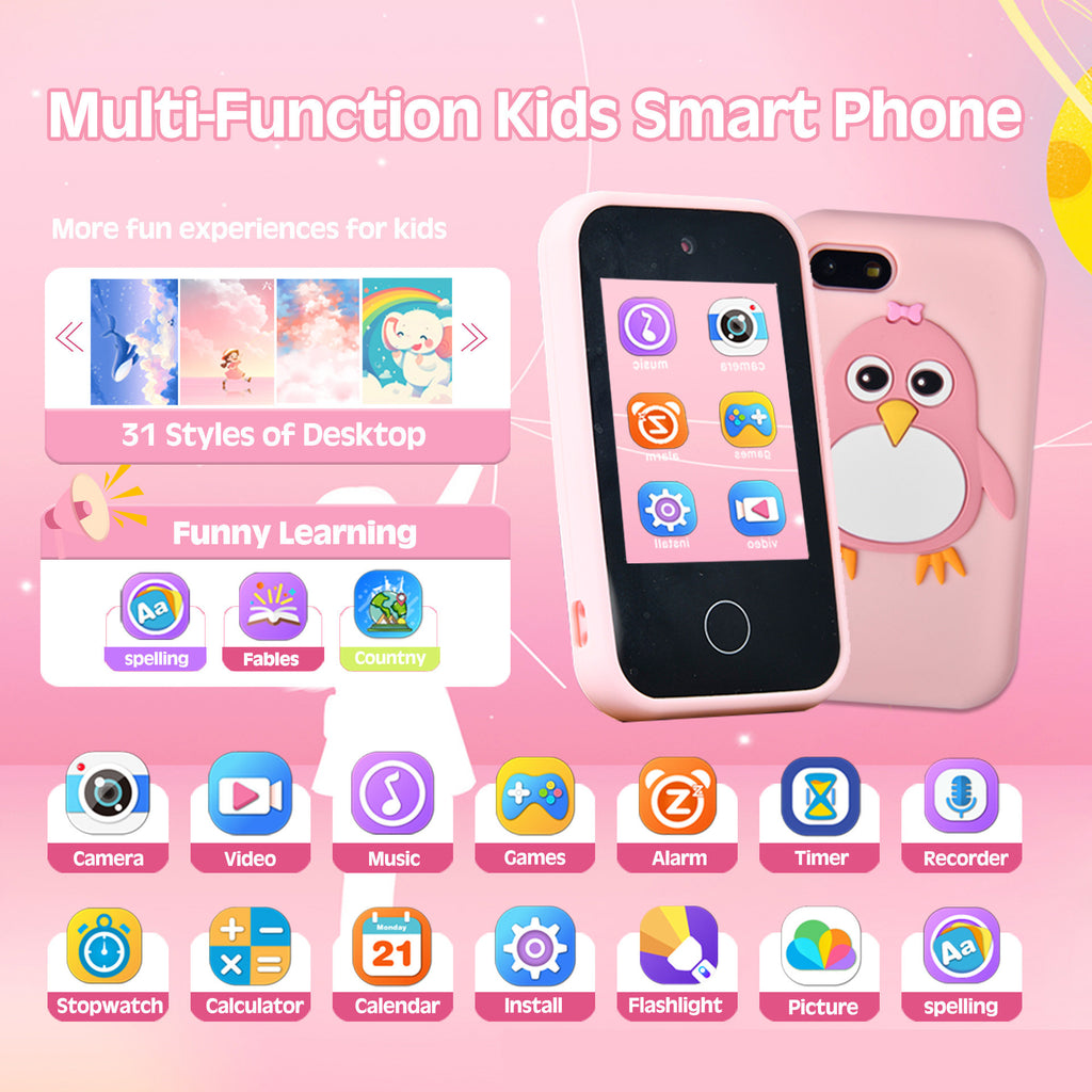 Smart Touch pour enfants Téléphone portable Silicone Penguin Toy