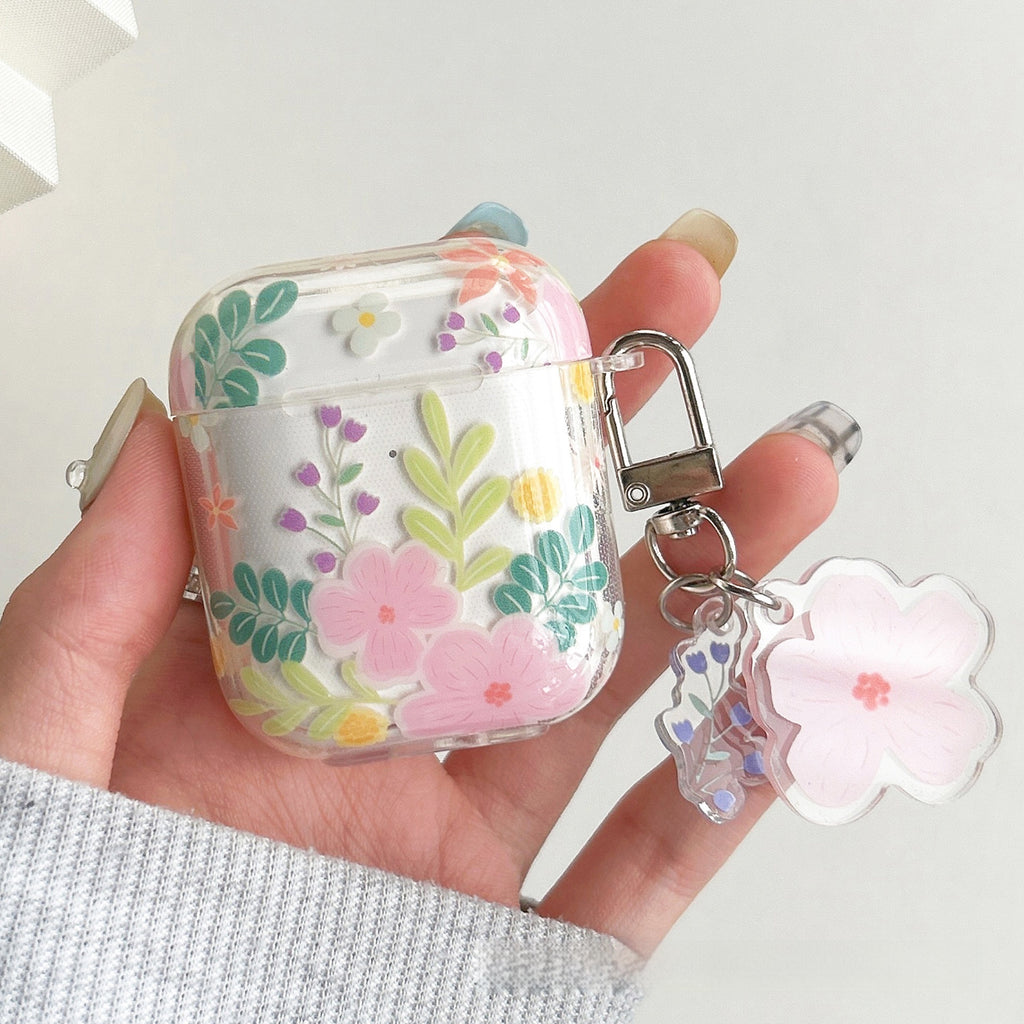 Housse de protection pour casque Bluetooth haute transparence Bouquet