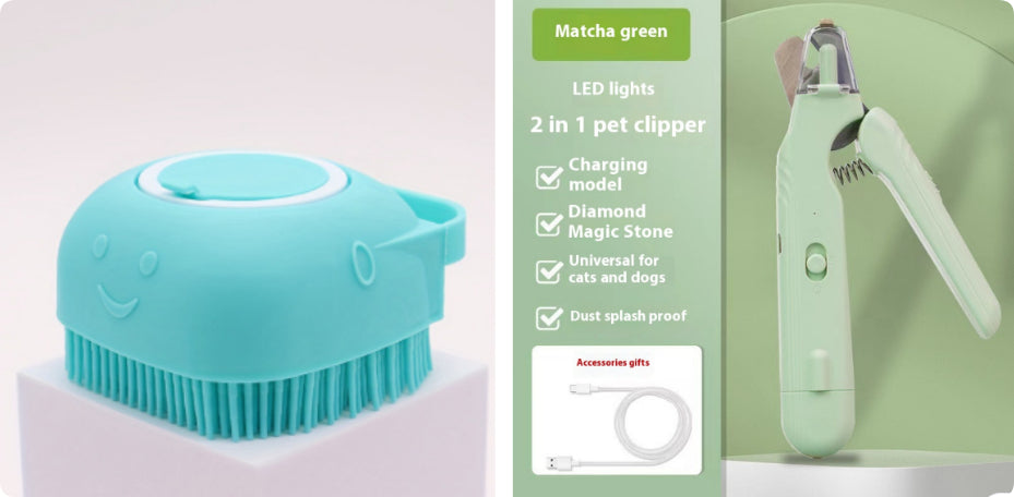 2 Clippers d'ongle d'animal en 1 avec led Light Dog Cat Special Blood Line Ciseaux multifonction