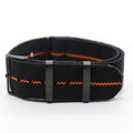 Bracelet en nylon noir avec sangle élastique