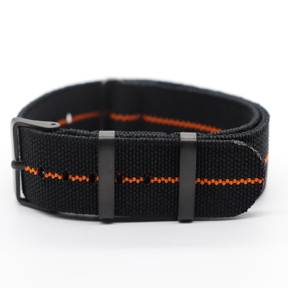 Bracelet en nylon noir avec sangle élastique