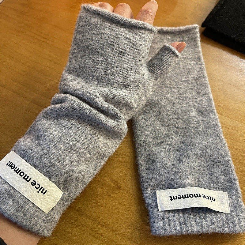 Mittons sans doigts tricotés en cachemire d'hiver chaud