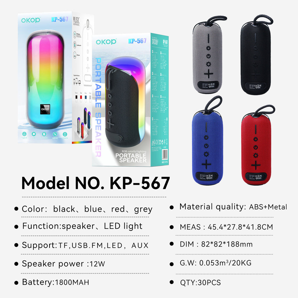 KP-567 Modèle sans fil compact pour haut-parleur Bluetooth le mieux vendu pour usage extérieur à domicile Po