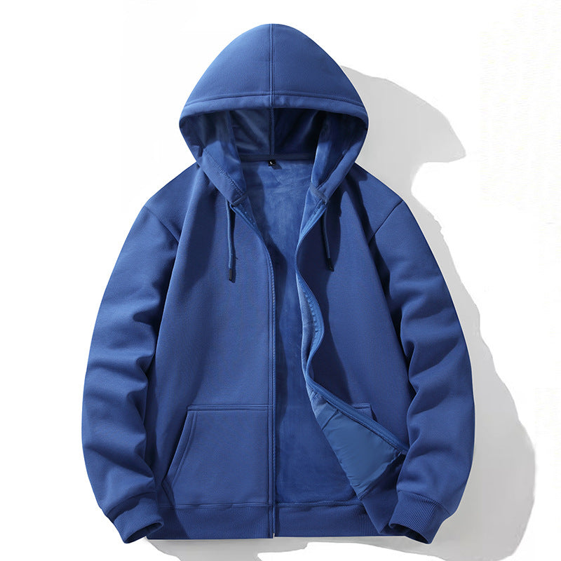 Men's Hooded Pullover Hoodie Autumn Fit Lined and Thick