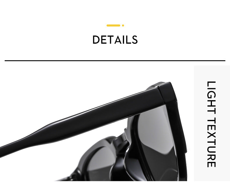 Square Retro Internet Street Shooting Avancé Simple Trendy Lunettes de soleil