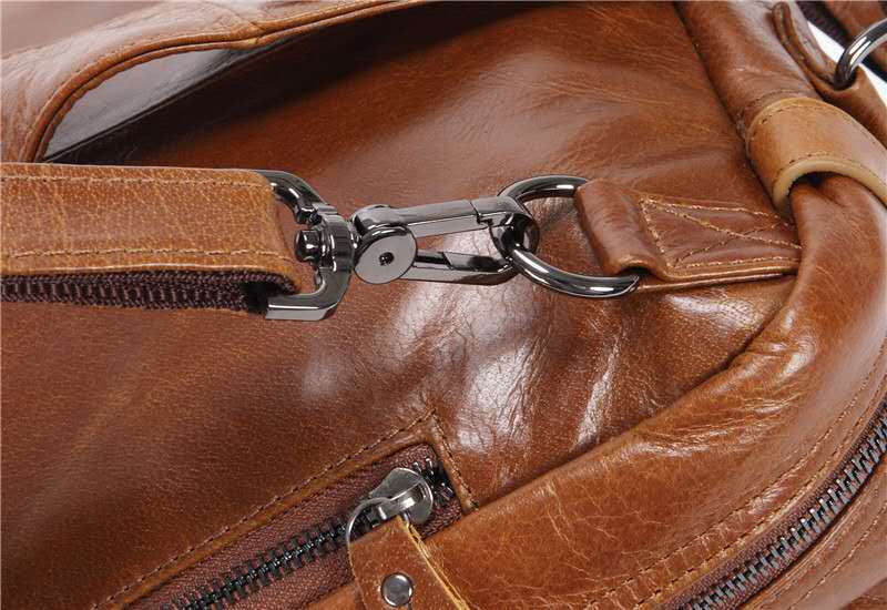 Sac en cuir importé de première couche multifonctionnel homme