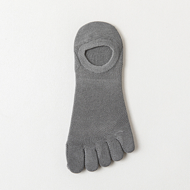 Men's mince Mesh Respirant Cinq doigts Chaussettes invisibles