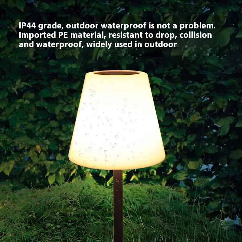 Outdoor Rotating Solar Plastic Garden Floor Lamp