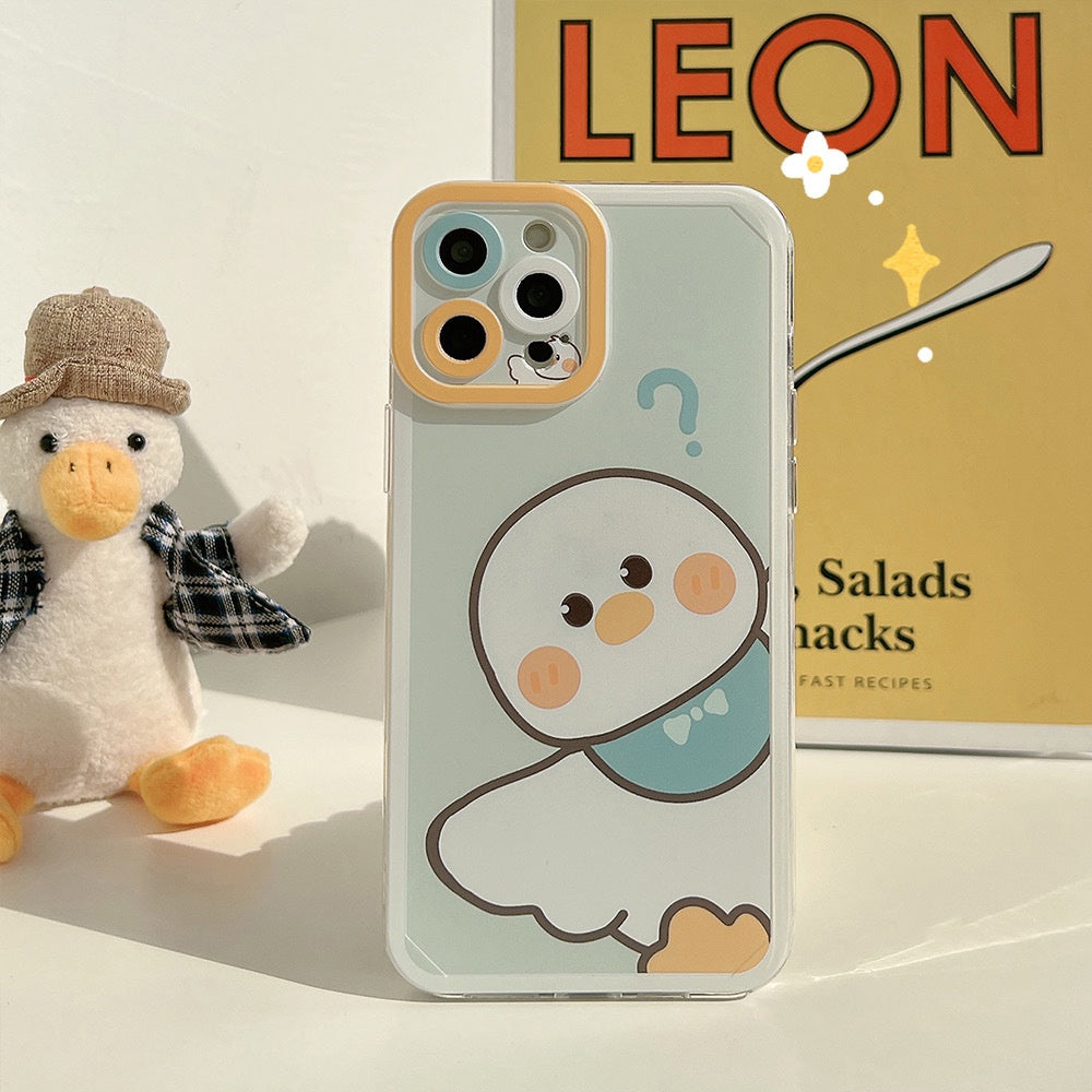Cas de téléphone en silicone imprimé de dessin animé créatif