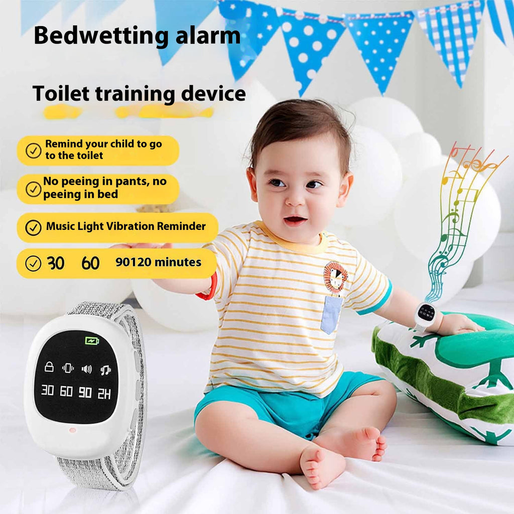 Entraîneur de toilette sans fil Vibration de lumière Musique Enfants Lit-mouillant Urine Alarme