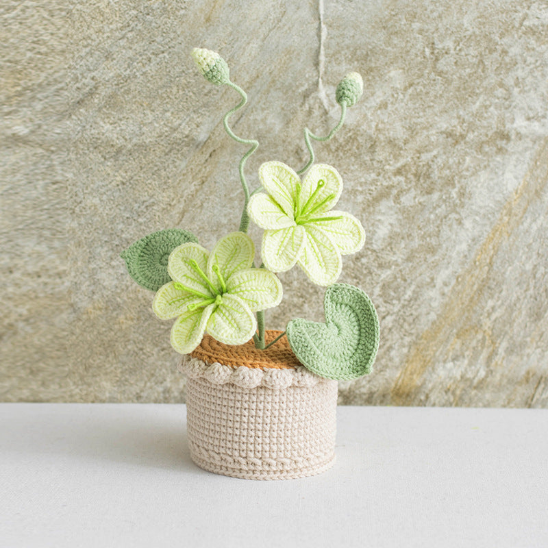 Bouquet en pot tissé à la main