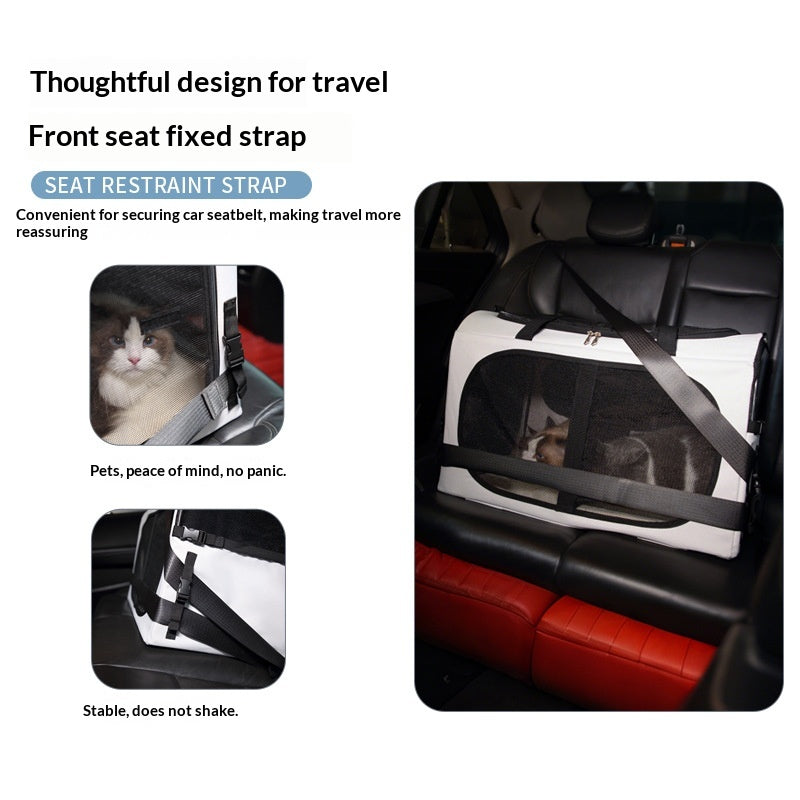 Chariot de transport multi-animaux avec sangle d'épaule et poignée pour chats et petits chiens
