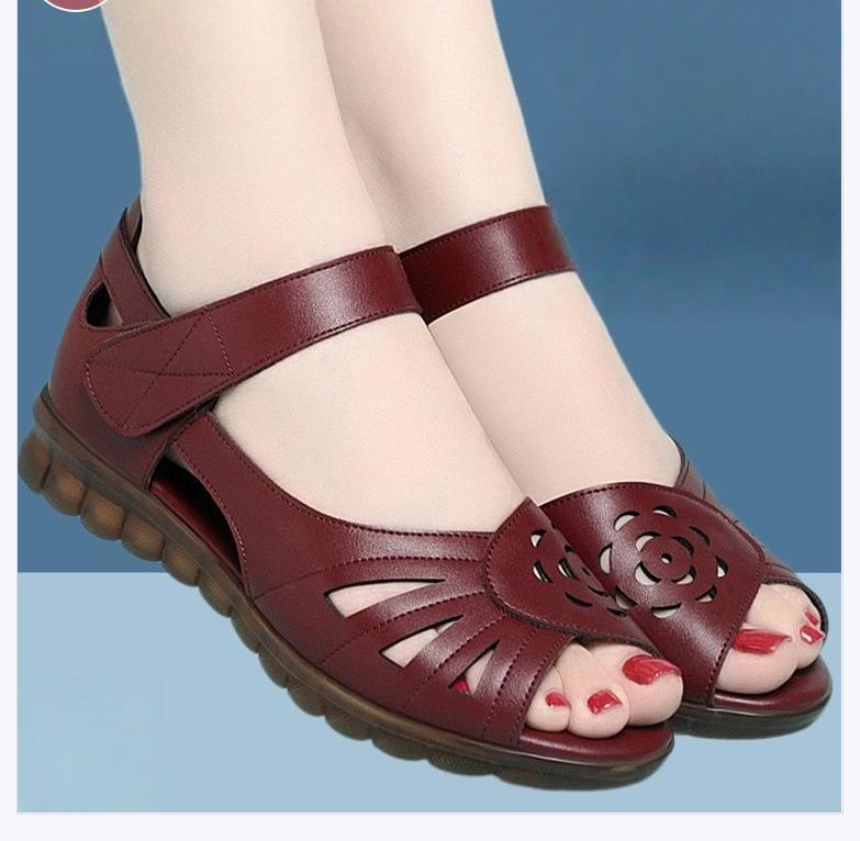 Sandales casuales à velcro souples pour l'usure quotidienne