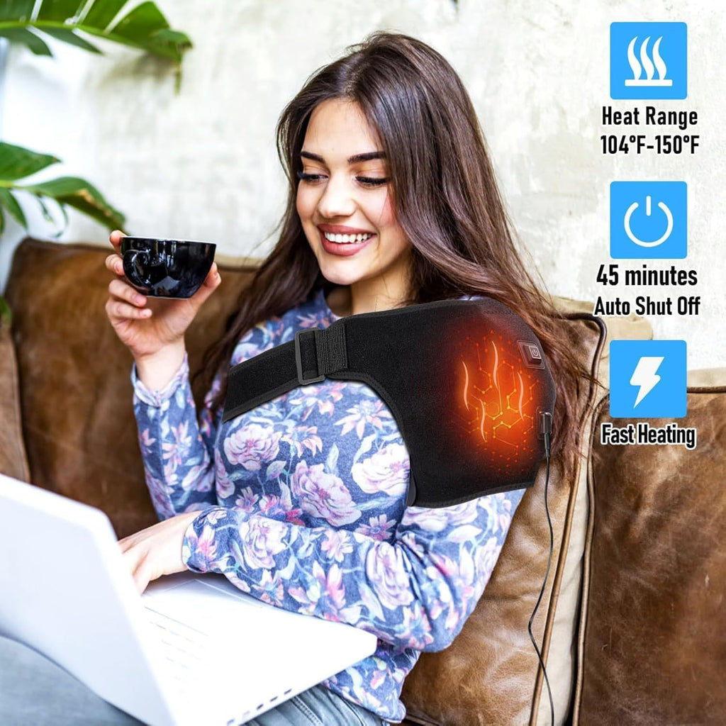 Épaule chauffante USB Enveloppe thermique Épaule Pad pour le cou et le soulagement de douleur articulaire