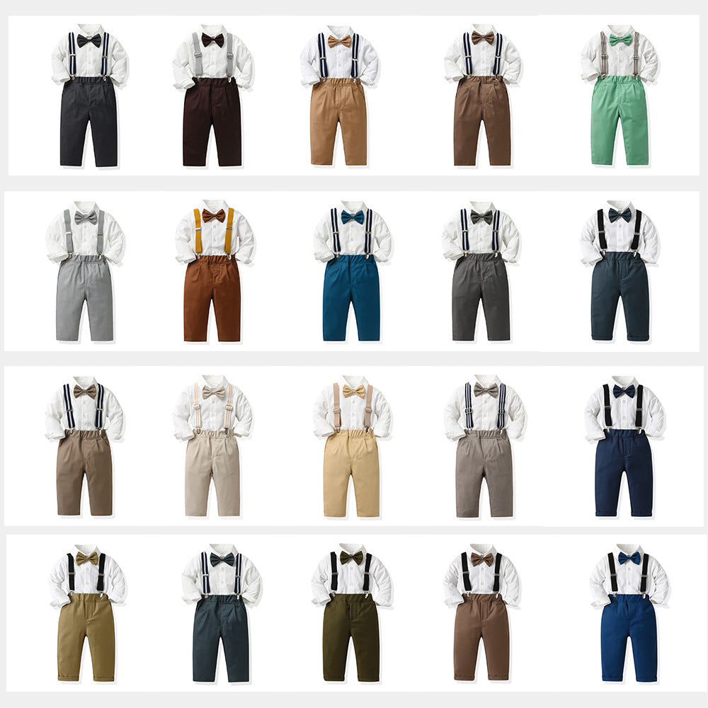 Clip-on enfant Suspender Pantalons Deux-Piece Set Fashion Kids' Outfit