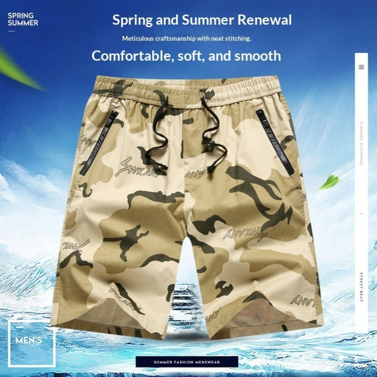 Short de fret en coton pur pour hommes