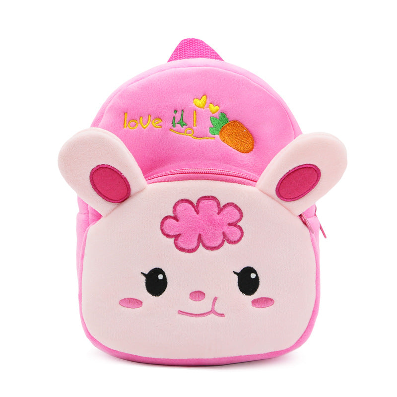 Cute Cartoon Animal Radish Rabbit Plush Sac à dos