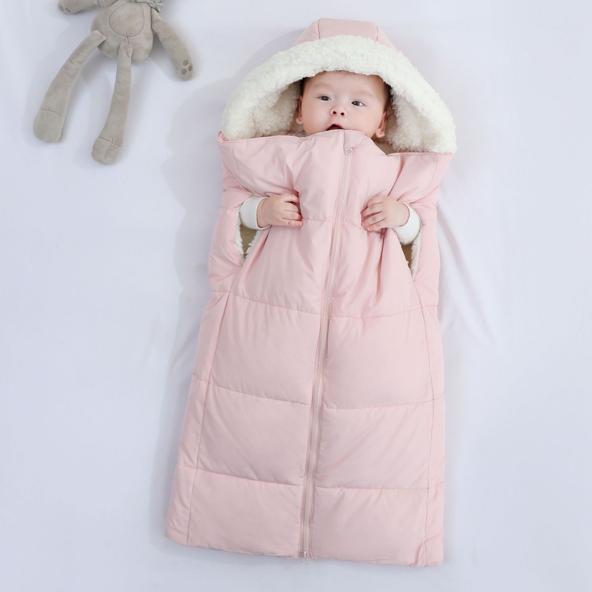 L'automne et l'hiver chaud Épaisseur à capuchon Nouveau-né Swaddle