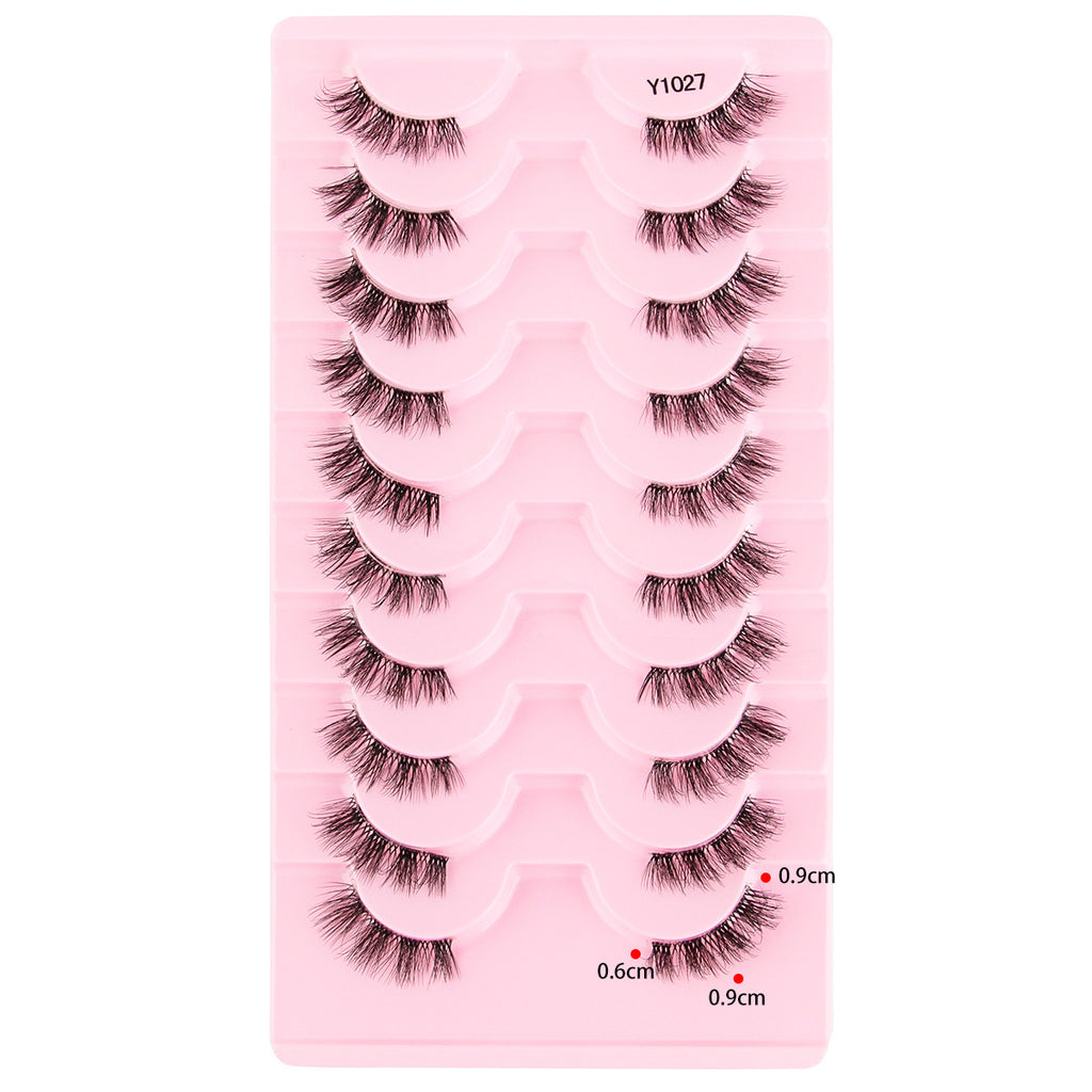 Femmes Portable Européen et style américain Sheer demi-longueur faux cils