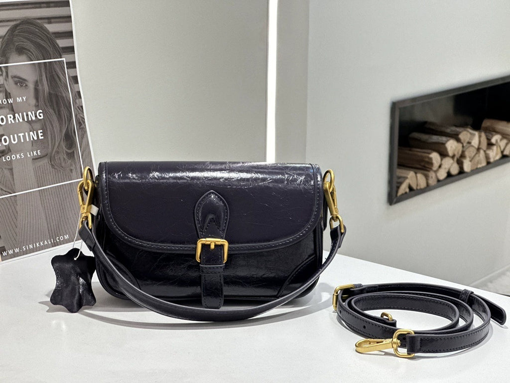 Badi Top-layer Cowhide sac de selle pour les femmes véritable sac en cuir