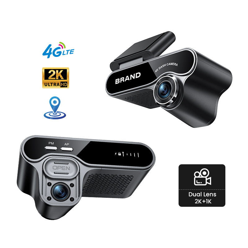 Real-time Surveillance Dual-radar 4G Dual-camera Dash Cam