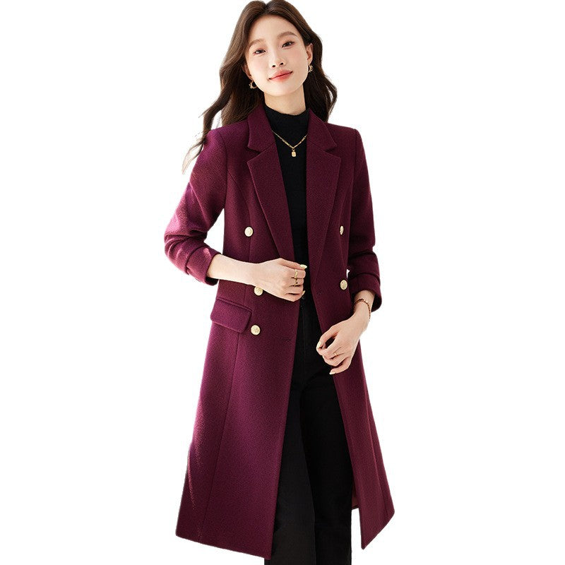 Manteau longue tranchée élégant et polyvalent pour les femmes