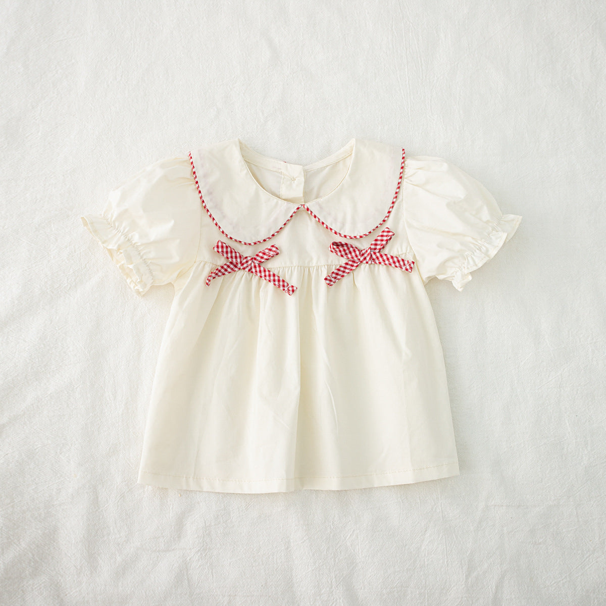 Chemise à poupée à nœuds d'eau Short en denim Ensemble en deux parties