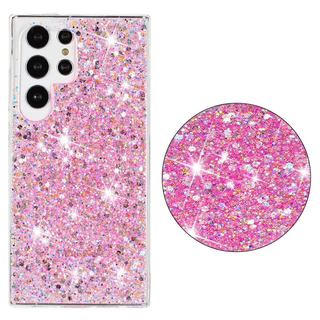 Étui téléphonique de paillettes en poudre étoilée Sky Shimmering
