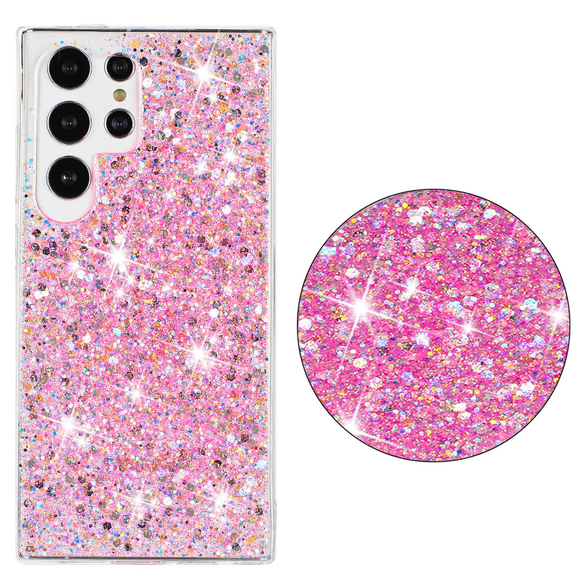 Étui téléphonique de paillettes en poudre étoilée Sky Shimmering