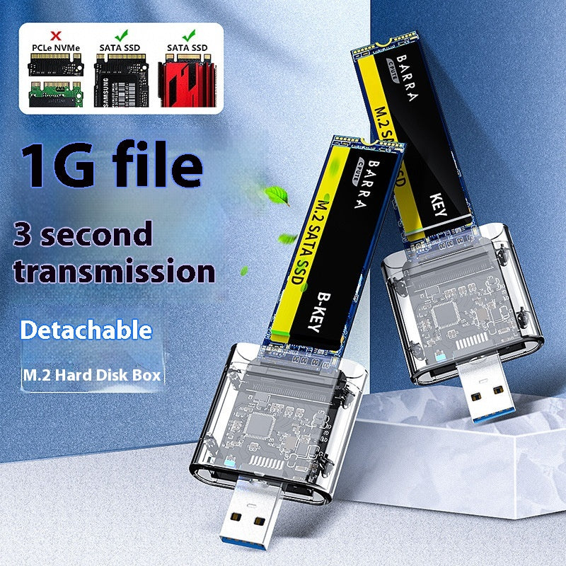 Transparent and Creative Solid State Mobile Hard Drive Enclosure USB Interface