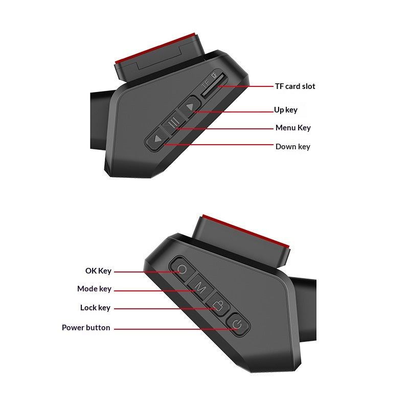 Haute définition vision nocturne double caméra Dash Cam avec enregistrement avant et arrière