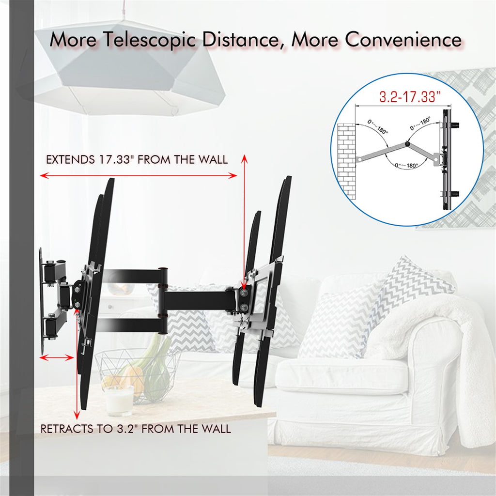 32-65 pouces Single Pendulum Small Base TV Stand TMXD-103 roulement de charge 35KG