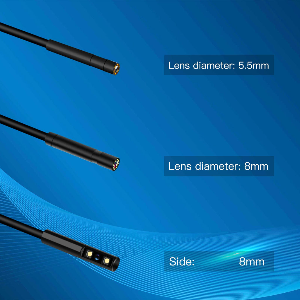 Caméra d'endoscope étanche HD double-Lens avec lumières intégrées
