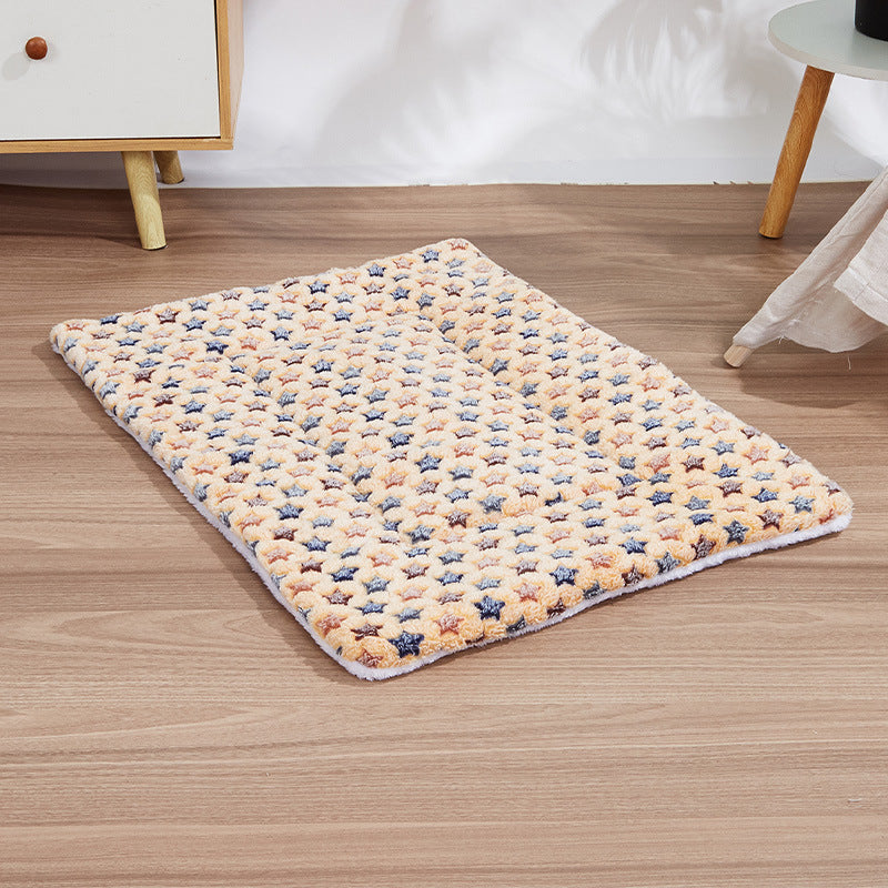 Tapis de lit de chien en peluche chaude