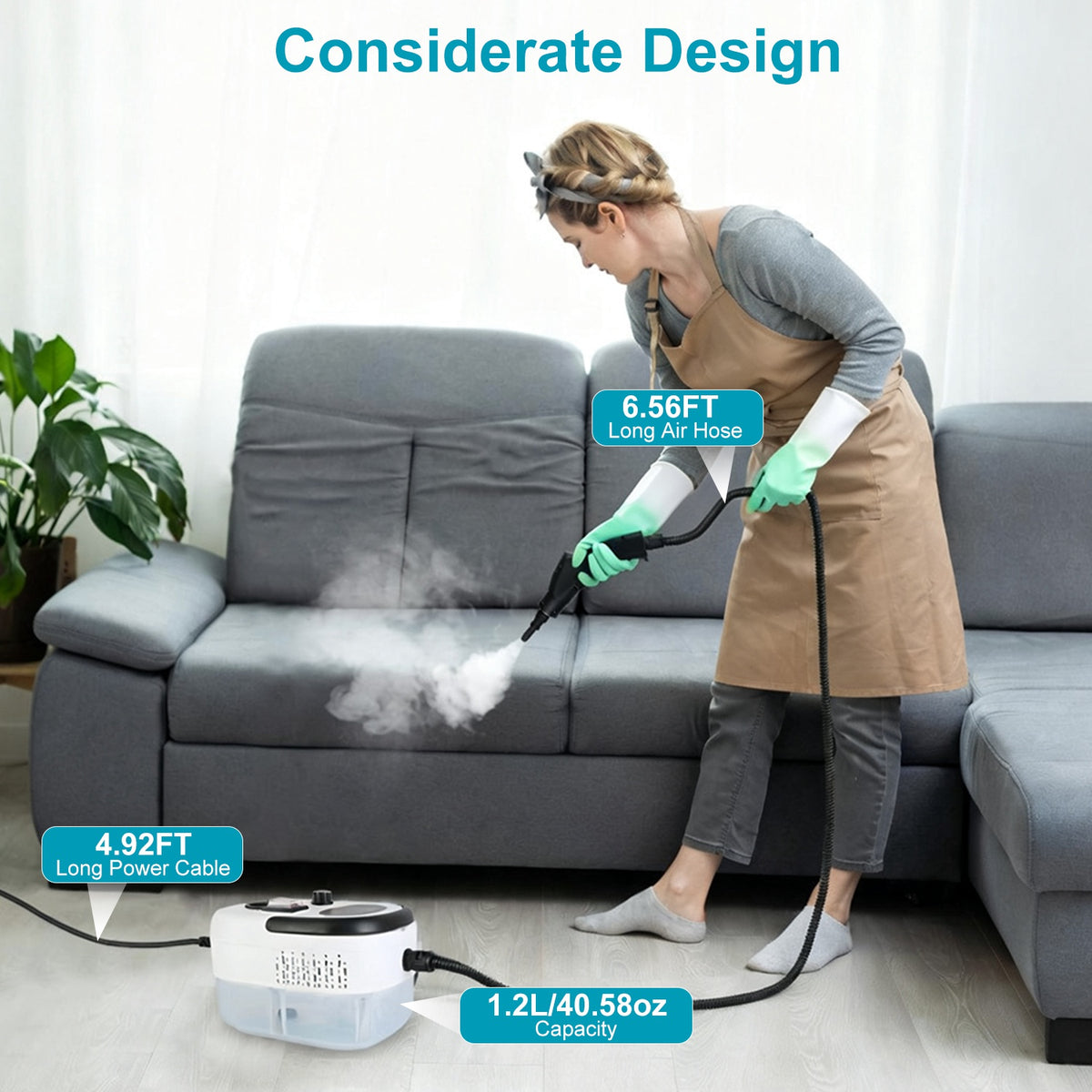 Nettoyeur de vapeur portatif 2500W multifonctionnel petit Steamer puissant haute température