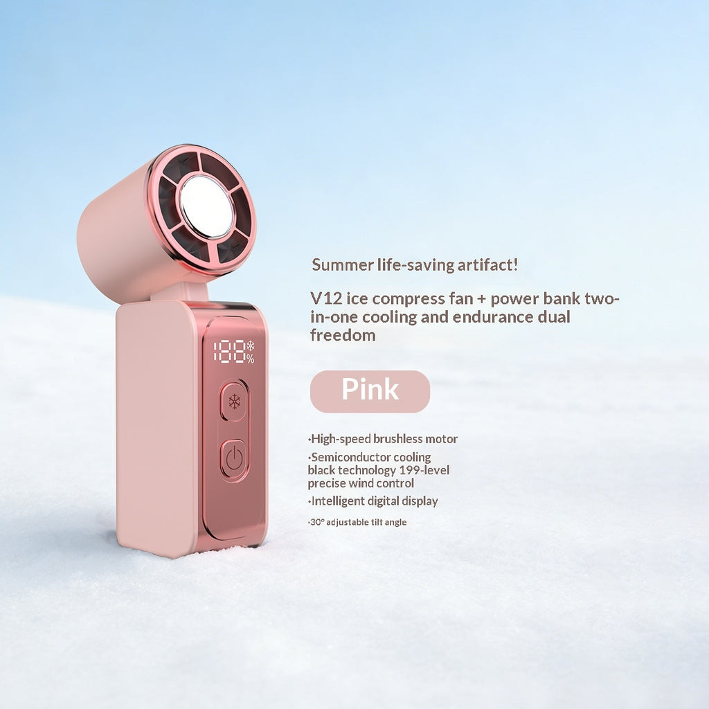 Refroidisseur à semi-conducteur à double usage Ice Pack Portable USB Powerful Fan