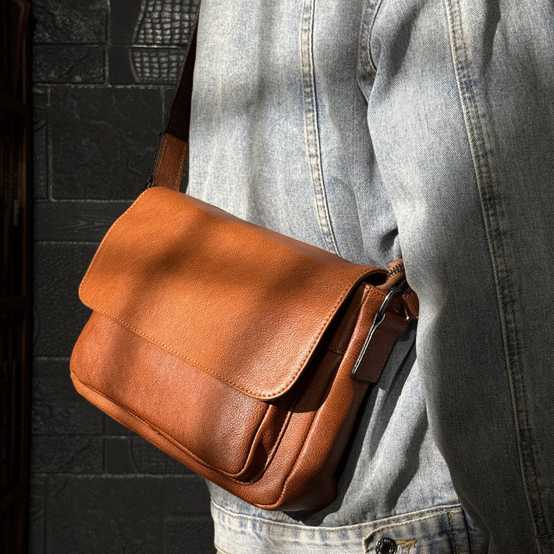 Premier-couche Cowhide Sac à épaule Hommes Style
