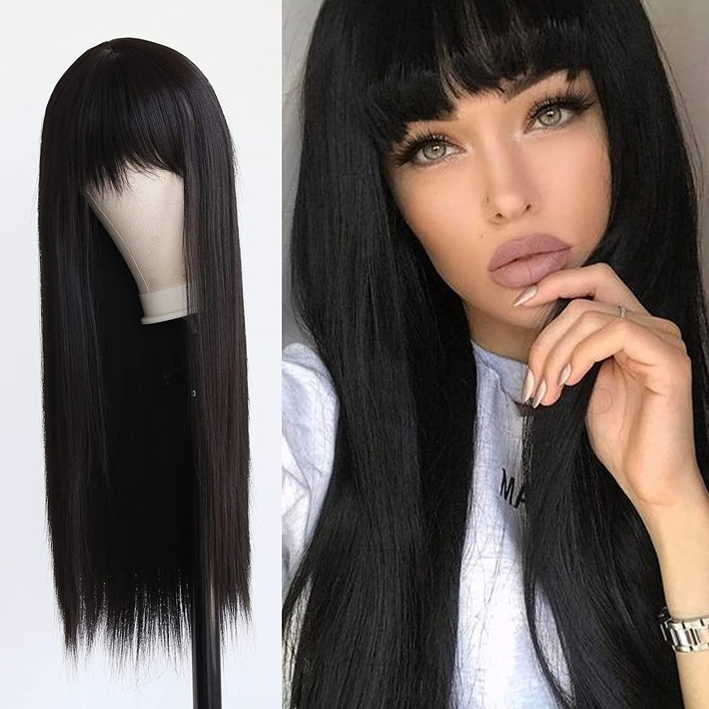 Caractère Bangs Moyen Long Texturé cheveux droits