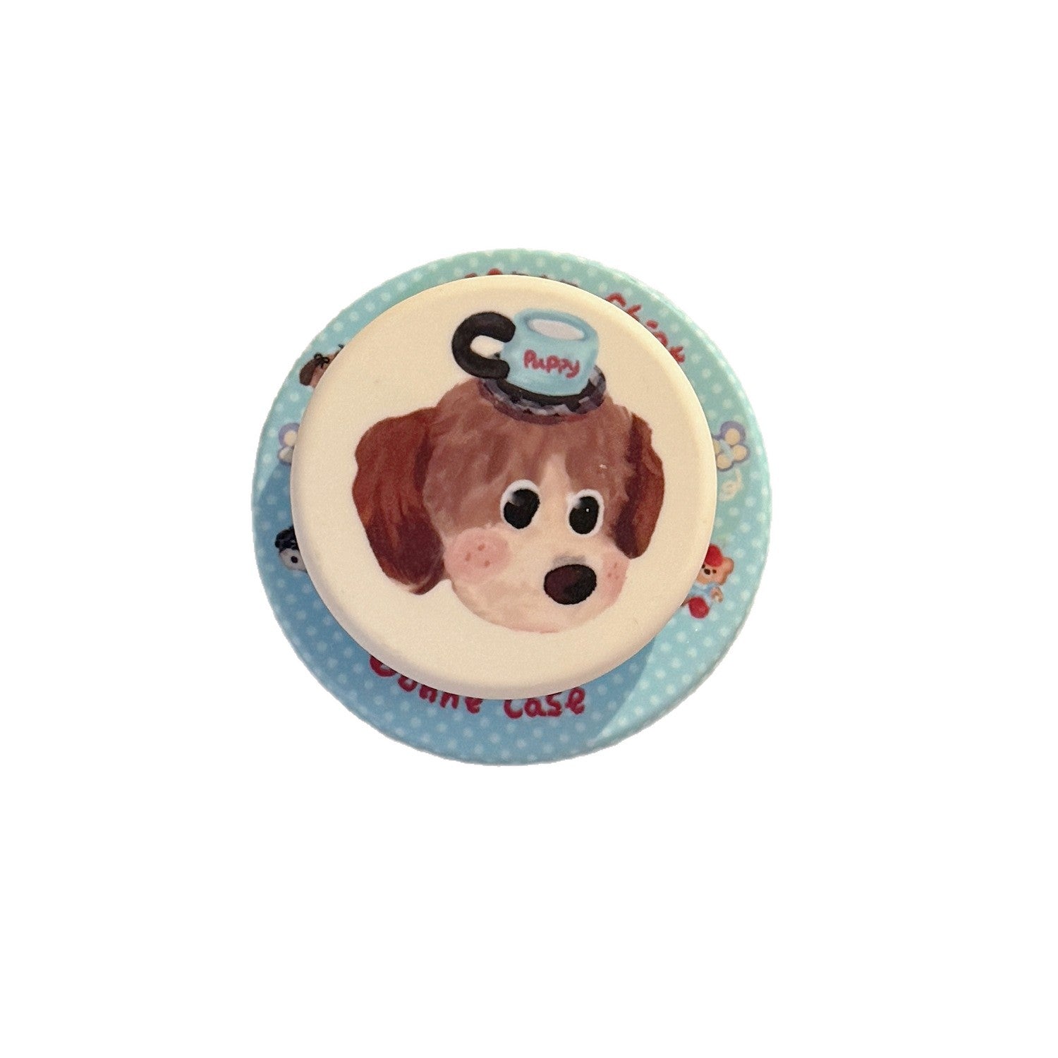 Peinture à l'huile Puppy Cartoon Compatible avec MagSafe Porte magnétique