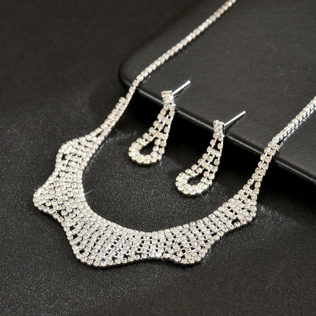 Ensemble de Bijoux en Strass Wavy 2 Pcs